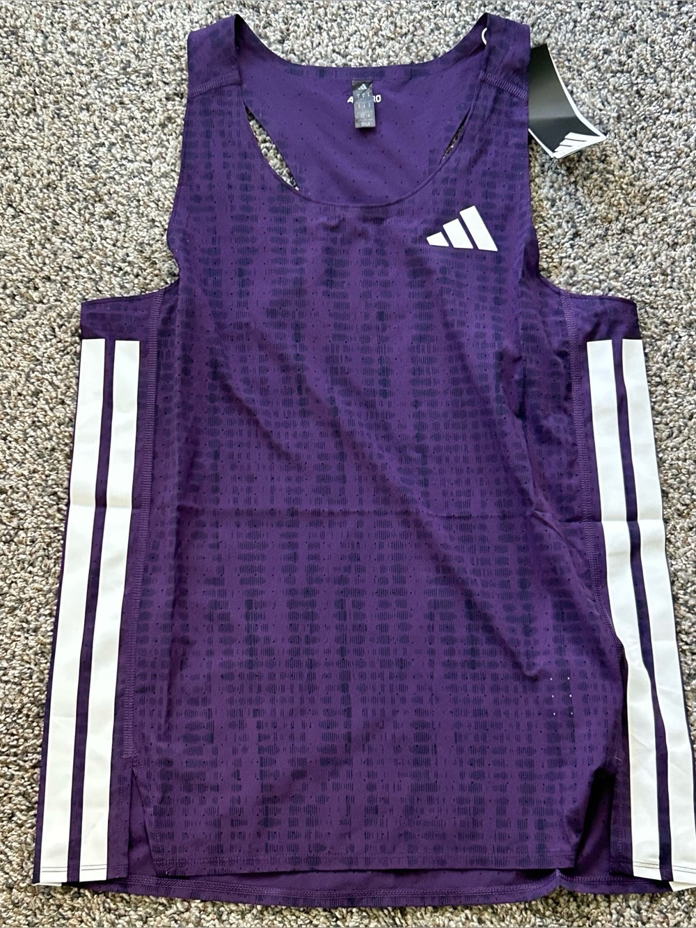 Adidas Adizero Running Singlet Top Purple Racing Men’s Size Small JP3773
